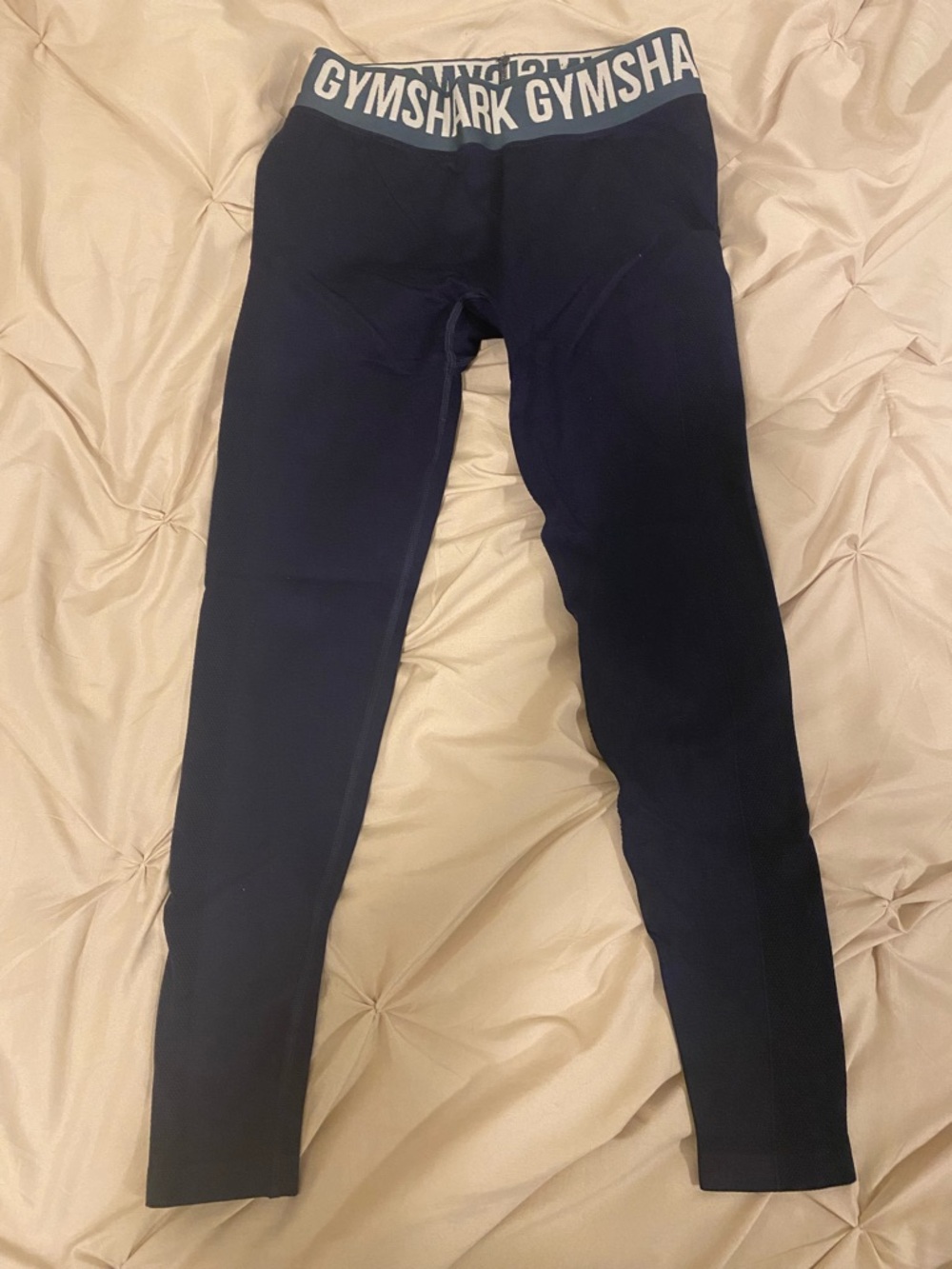 Gymshark Dark Blue Branded Waistband Leggings
